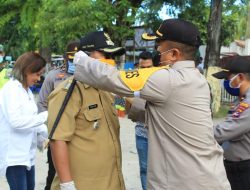 Muspika Kecamatan Kupang Tengah Inisiasi Pembagian Masker.