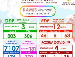 Satu Minggu Tanpa Kasus, Pasien Covid-19 di Kota Kupang Tesisa 4 dari 35 Kasus