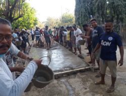 Warga Nasipanaf Swadaya Bangun Jalan 300 Meter