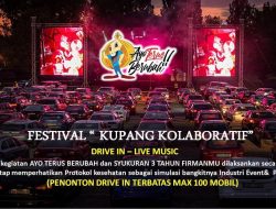 Ada Festival “Kupang Kolaboratif” Sensasi Baru Tonton Konser Musik Dari Dalam Mobil di HUT ke-3 Firmanmu