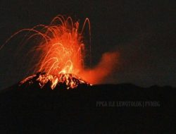 Ile Lewotolok Lontarkan Lava Pijar, Warga Desa Sekitar Kembali Mengungsi, Ada Yang Pingsan