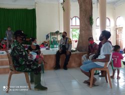 Babinsa – Bhabinkamtibmas Bersinergi Sosialisasi Prokes Covid-19