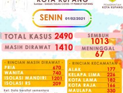 Positif Covid di Kota Kupang Naik Terus. Sapa Mau Help ?