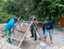 Babinsa Peduli Bantu Warga Bangun Rumah