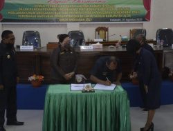 Bupati dan DPRD Alor Teken KUA-PPAS Perubahan 2021