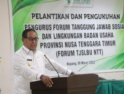 Lantik Forum TJSLBU NTT, Wagub NTT Ingatkan Ini
