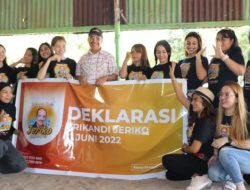 Dewi Leba, Pimpin “Srikandi Jeriko” Deklarasi Dukung Jeriko Maju Pilwalkot