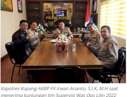 Tim Supervisi Was Ops Lilin 2022 Polri, Datangi Mako Polres Kupang