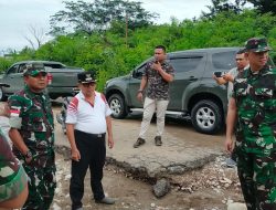 Kasrem dan Wakil Bupati Kupang, Datangi Lokasi Banjir
