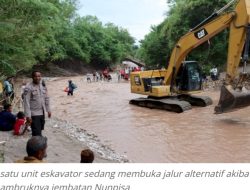 Salut Atas Respons Cepat Polres Kupang-Polda NTT , Buka Jalan Alternatif Setelah Jembatan Nunpisa Ambruk