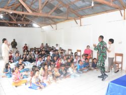 Kasrem 161 / WS Kupang, Rayakan Natal dan Nobar Anak-Anak, di Dua Panti Asuhan