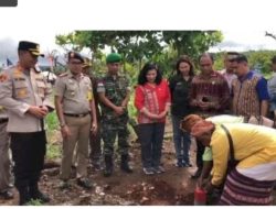 Hadiri Acara Zoom Meeting dan Pemancangan Pilar Batas, Kapolres Kupang: “Ini Bukti Dukungan Polri”