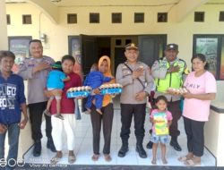 Seminggu Setelah Dicanangkan, Polsek Sulamu Jadi “Bapa Asuh” Anak Stunting