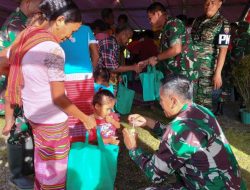 Korem 161/WS Kupang, Adakan Bakti Sosial Peduli Stunting di Daerah Pedalaman