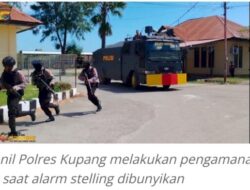 Polres Kupang, Gelar Simulasi Pengamanan Mako