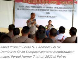Kombes Pol Dominikus, Sosialisasi Perpol 7 Tahun 2022 di Polres Kupang