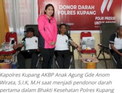 Polres Kupang, Sumbang 93 Kantong Darah