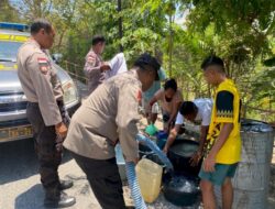 Bantuan Air Bersih Polres Kupang, Berlanjut ke Desa Oebesi