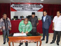 Penandatanģanan Berita Acara, Tandai Penetapan Perda APBD 2024