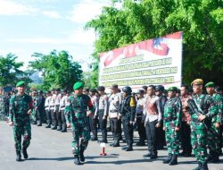 Amankan Kunjungan Presiden RI, Danrem 161/Wira Sakti Gelar Pasukan Pengamanan VVIP