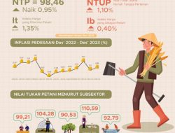 Desember 2023, Nilai Tukar Petani Naik 0.95 Persen