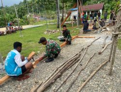 Satgas Yonkav 6/Naga Karimata, Bangun Garasi Gereja Katolik Nilulat