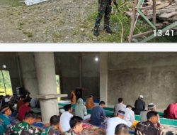 Ada Apa, Saat Lebaran Anggota Yonif 122/TS, Tetap Tenteng Senjata