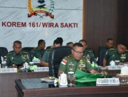 Lewat Vicon Danrem 161/Wira Sakti ikuti Rakornis TMMD ke-121 TA.2024