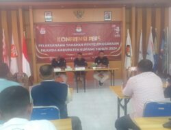 Jumpa Media, Ketua KPU Kabupaten Kupang Bicara Tahapan Pemilu, Hingga Deklarasi Kampanye Damai