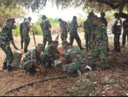 Danrem 161/WS Kerahkan Anak Buah Bersihkan Taman Doa Yesus Maria, dan Tanam Pohon