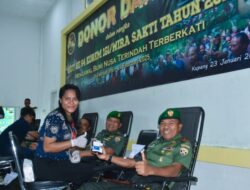 Aksi Donor Darah, Saat HUT Korem 161/WS dan HUT Persit, Untuk Kemanusiaan