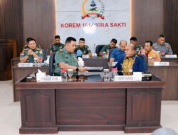 Rakornis TMMD ke-124 Berlangsung Secara Vicon, Kasrem dan Dandim, Wakili Danrem 161/WS Kupang