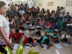 Anak-Anak Ramaikan Lomba Mewarnai Wajah Santo Agustinus di Stasi Bello