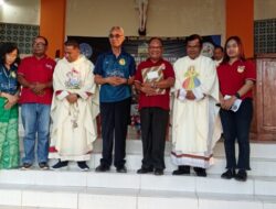 Saat Ziarah di Taman Doa Oebelo, Koordinator SMGM Keuskupan Agung Kupang dan Ketua Cabang Paroki Kolhua Dikukuhkan