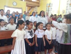 Penampilan Anak-anak TKK Beata Maria Helena Bello Hidupkan Sukacita Paskah