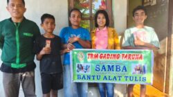 Anak Sekolah di Bello, Dapat Bantuan Alat Dari TBM Gading Taruna dan SAMBA
